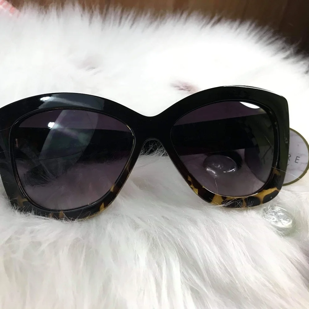 Black/Leopard Ombre Tint Tortoise Shell Sunglasses